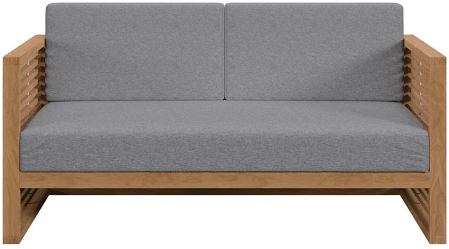 Alt view image 10 of 13 - Carlsbad Teak Wood Outdoor Patio Loveseat