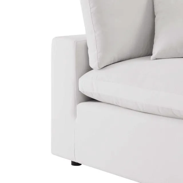 Alt view image 6 of 11 - Commix Overstuffed Outdoor Patio Armless Chair