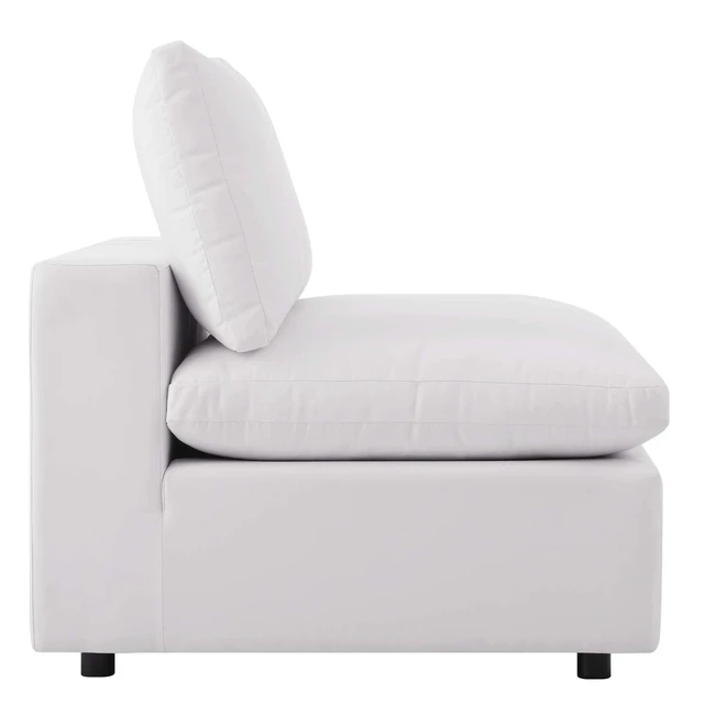 Alt view image 7 of 11 - Commix Overstuffed Outdoor Patio Armless Chair