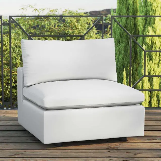 Alt view image 11 of 11 - Commix Overstuffed Outdoor Patio Armless Chair
