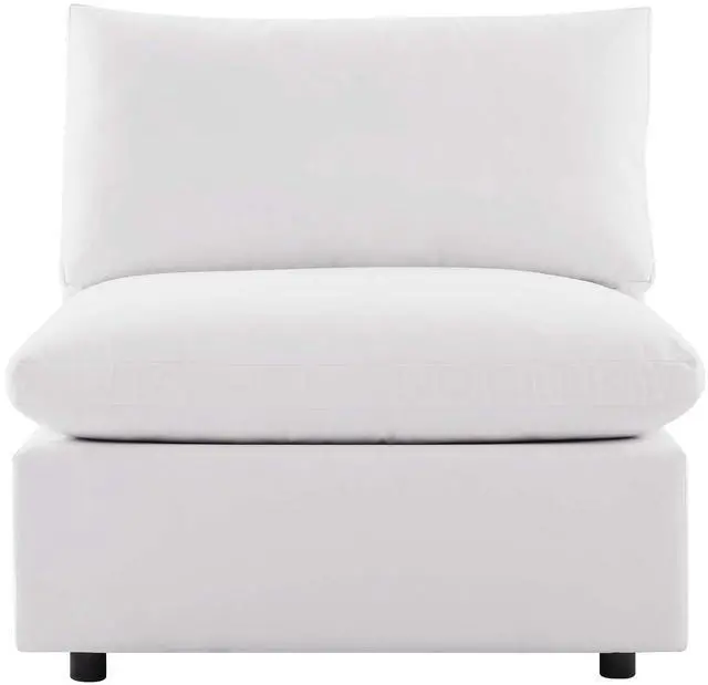 Alt view image 9 of 11 - Commix Overstuffed Outdoor Patio Armless Chair