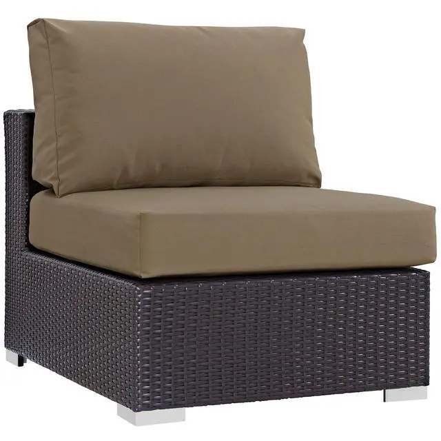 Alt view image 4 of 7 - Convene 8 Piece Outdoor Patio Sectional Set Espresso