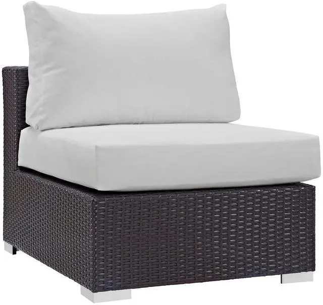 Alt view image 4 of 7 - Convene 8 Piece Outdoor Patio Sectional Set Espresso