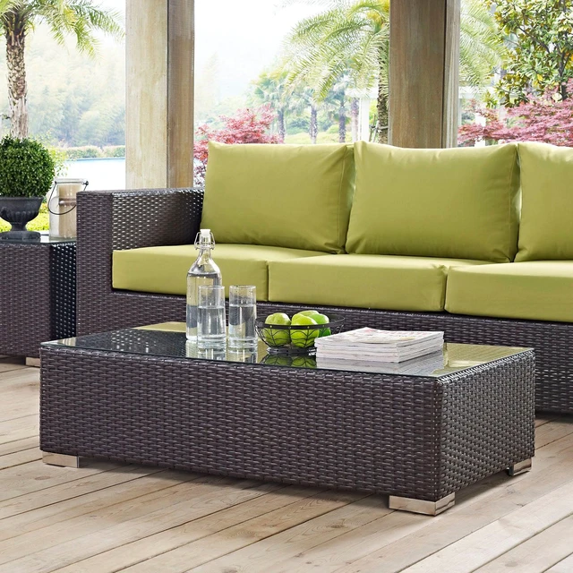 Alt view image 4 of 4 - Convene Outdoor Patio Coffee Table Espresso