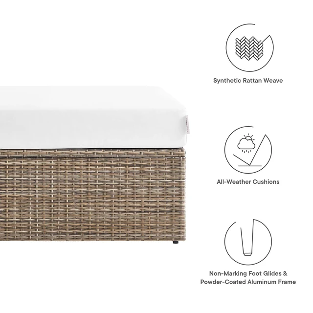 Alt view image 2 of 7 - Convene Outdoor Patio Rectangle Ottoman