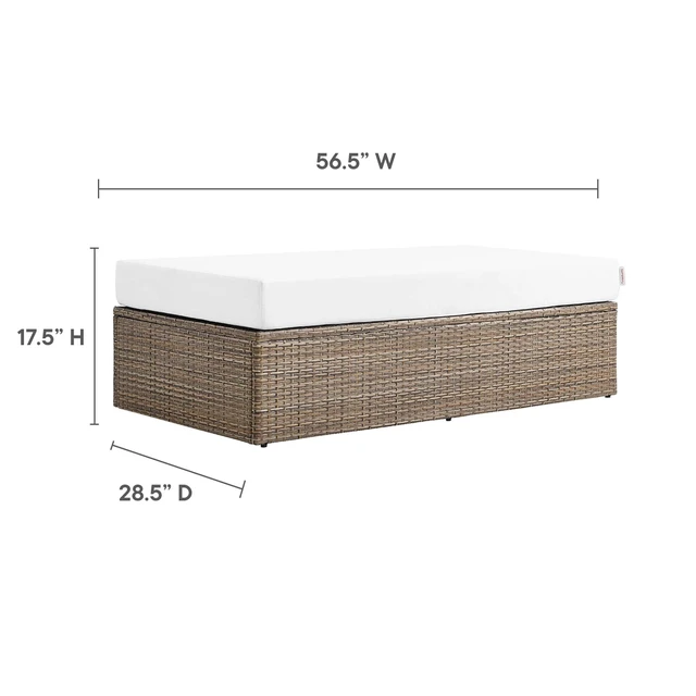 Alt view image 3 of 7 - Convene Outdoor Patio Rectangle Ottoman