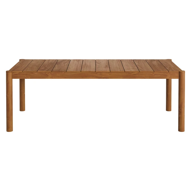 Alt view image 5 of 7 - Eleni 89-Inch Outdoor Patio Teak Wood Dining Table by Modway