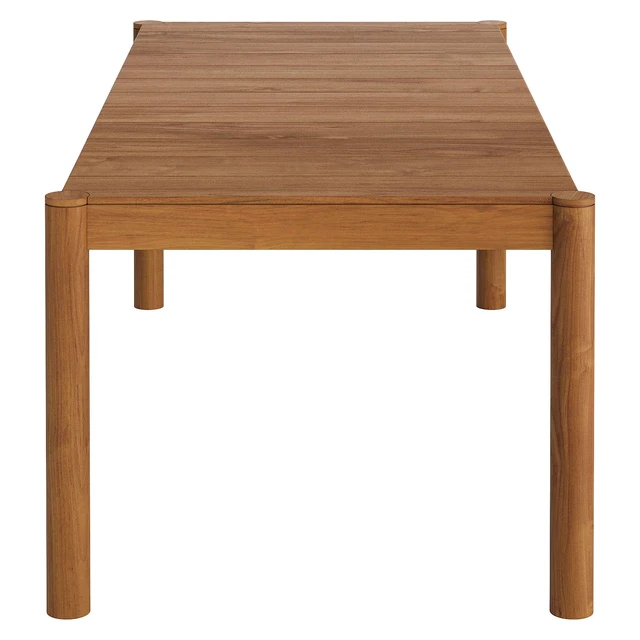 Alt view image 4 of 7 - Eleni 89-Inch Outdoor Patio Teak Wood Dining Table by Modway