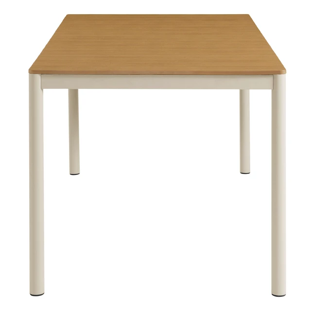 Alt view image 4 of 7 - Finn 71" Outdoor Patio Aluminum Dining Table with Faux Wood Top