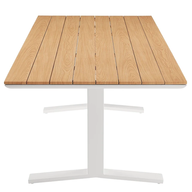 Alt view image 4 of 7 - Gavelston 91" Outdoor Patio Aluminum Dining Table