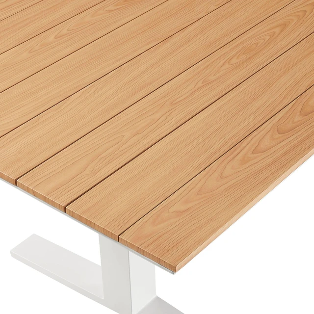 Alt view image 6 of 7 - Gavelston 91" Outdoor Patio Aluminum Dining Table