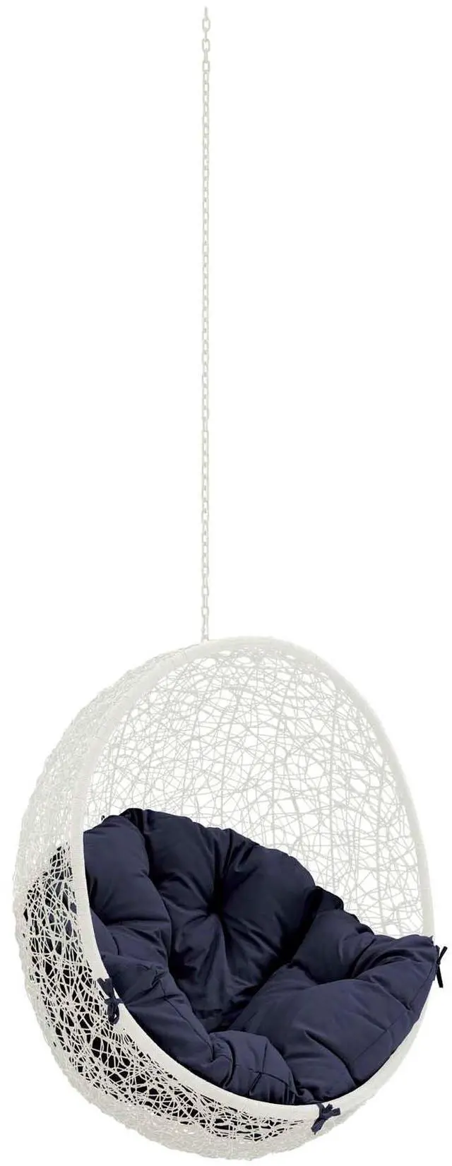 Alt view image 4 of 10 - Hide Outdoor Patio Swing Chair Without Stand - White Gray