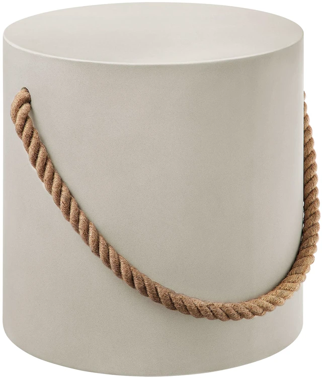 Main image of Isera Indoor - Outdoor Patio Rope Concrete Side Table Stool