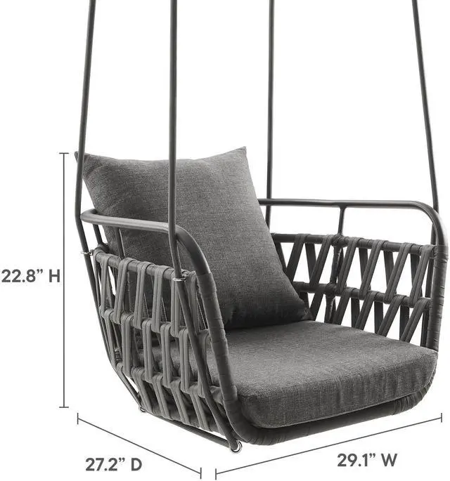 Alt view image 3 of 7 - Kaliah Outdoor Patio Aluminum Swing Chair by Modway