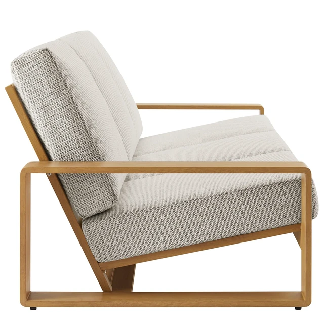 Alt view image 4 of 7 - Lirienne Outdoor Patio Aluminum Faux Wood Sofa by Modway EEI-7298 Modern