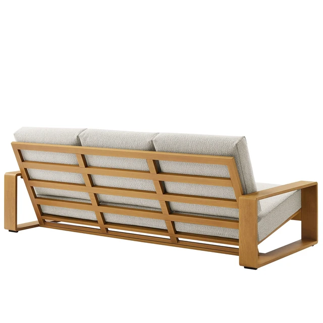 Alt view image 5 of 7 - Lirienne Outdoor Patio Aluminum Faux Wood Sofa by Modway EEI-7298 Modern