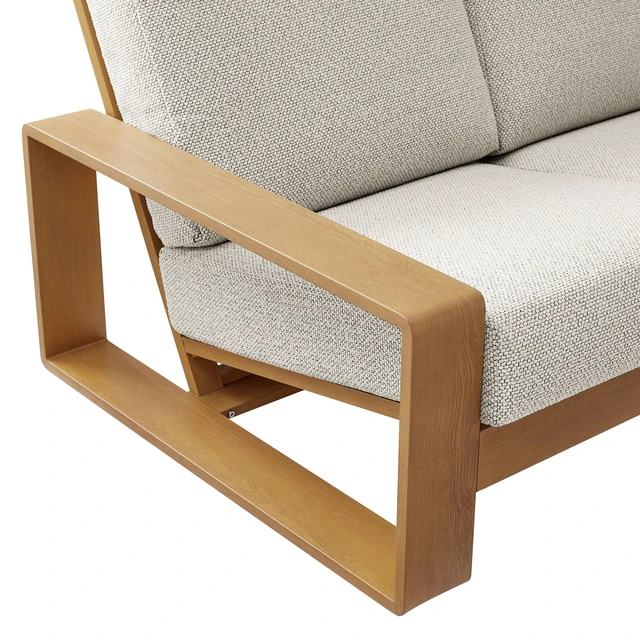 Alt view image 7 of 7 - Lirienne Outdoor Patio Aluminum Faux Wood Sofa by Modway EEI-7298 Modern