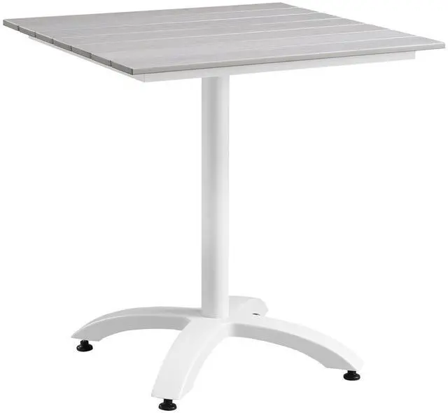 Main image of Maine 28" Outdoor Patio Dining Table White Light Gray