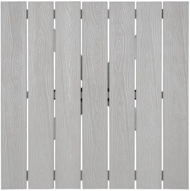 Alt view image 3 of 3 - Maine 28" Outdoor Patio Dining Table White Light Gray