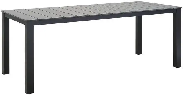 Alt view image 4 of 10 - Maine 80" Outdoor Patio Dining Table - White Light Gray