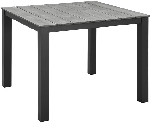 Alt view image 7 of 10 - Maine 80" Outdoor Patio Dining Table - White Light Gray