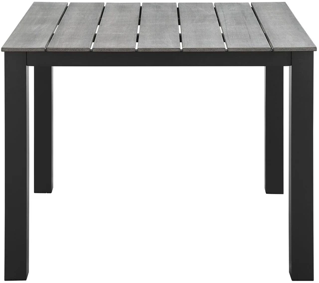 Alt view image 8 of 10 - Maine 80" Outdoor Patio Dining Table - White Light Gray
