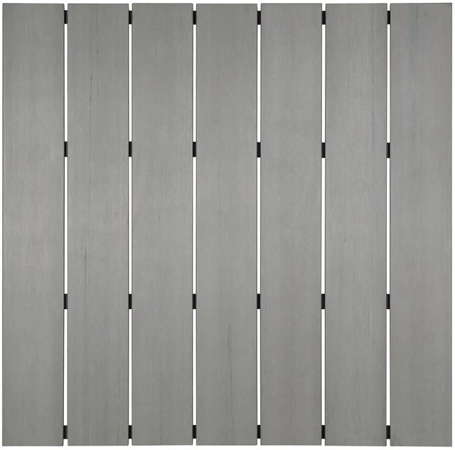Alt view image 9 of 10 - Maine 80" Outdoor Patio Dining Table - White Light Gray