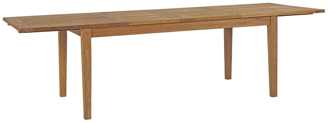 Alt view image 12 of 13 - Marina 11 Piece Outdoor Patio Teak Outdoor Dining Set - Natural White