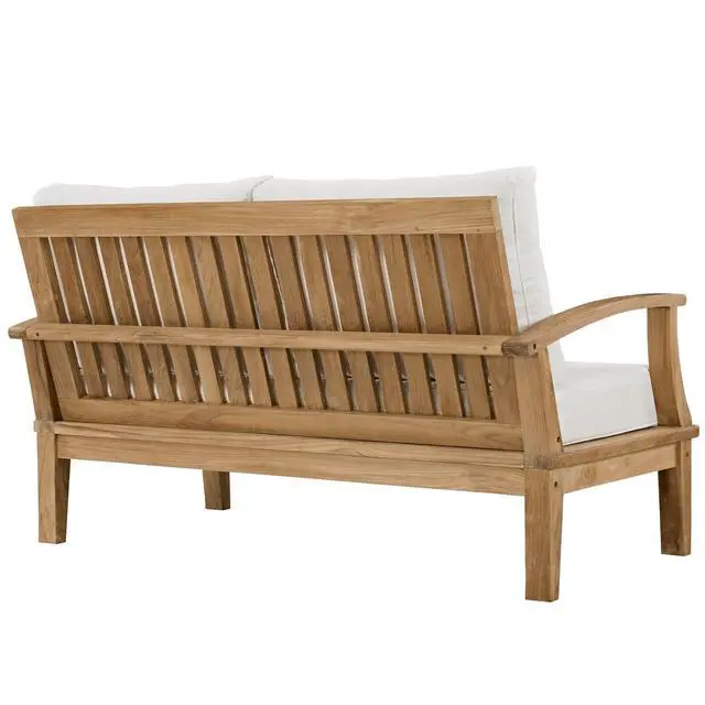 Alt view image 11 of 13 - Marina 3 Piece Outdoor Patio Teak Set - Natural White