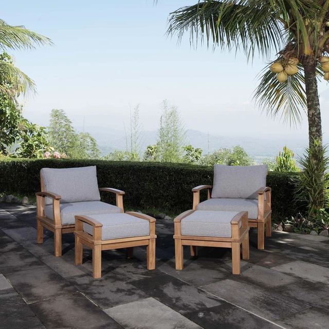 Alt view image 7 of 7 - Marina 4 Piece Outdoor Patio Teak Set by Modway
