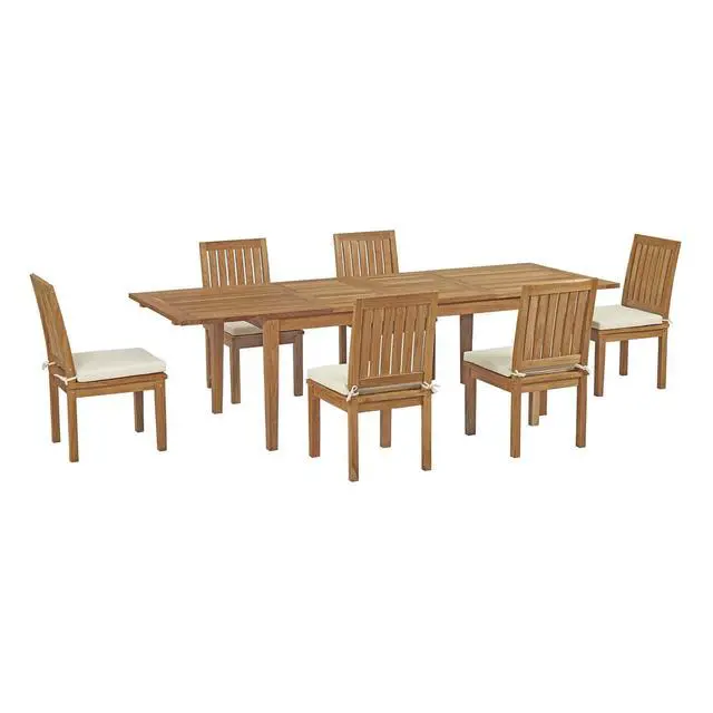 Main image of Marina 7 Piece Outdoor Patio Teak Dining Set