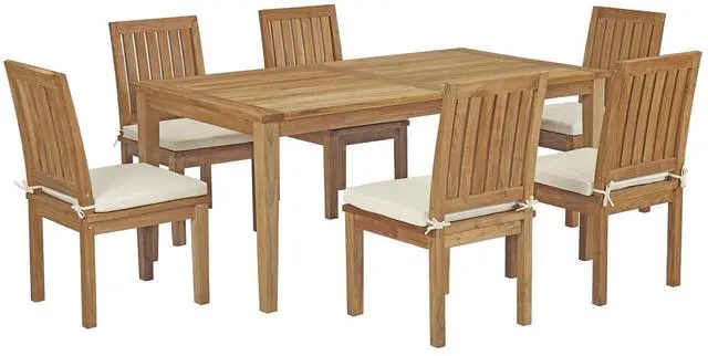 Main image of Marina 7 Piece Outdoor Patio Teak Dining Set