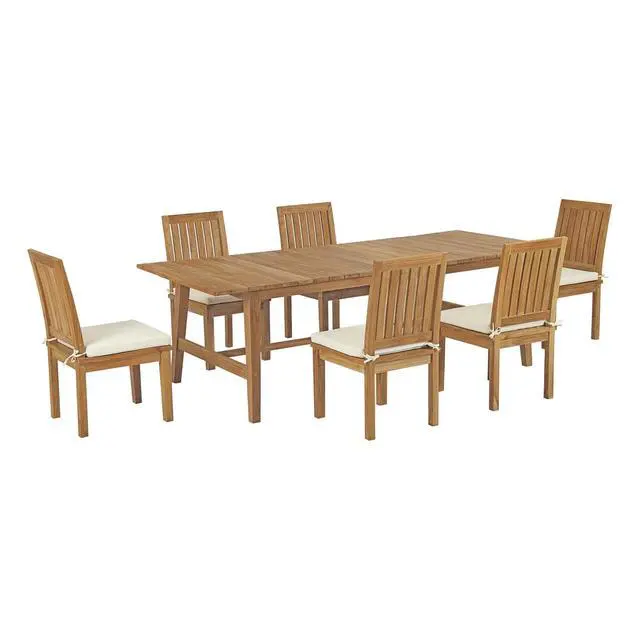 Main image of Marina 7 Piece Outdoor Patio Teak Dining Set