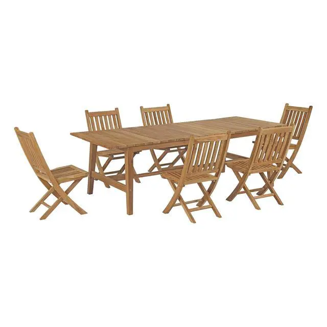Main image of Marina 7 Piece Outdoor Patio Teak Dining Set