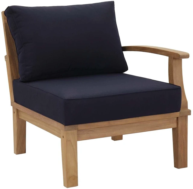 Alt view image 12 of 13 - Marina 7 Piece Outdoor Patio Teak Set - Natural Gray