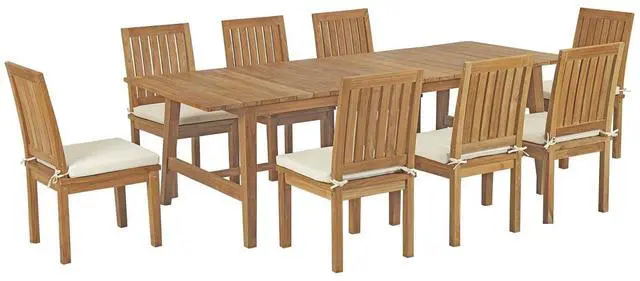Main image of Marina 9 Piece Outdoor Patio Teak Dining Set