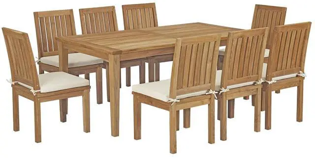 Main image of Marina 9 Piece Outdoor Patio Teak Dining Set