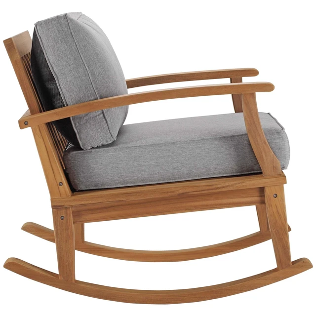 Alt view image 2 of 7 - Marina Outdoor Patio Teak Rocking Chair by Modway