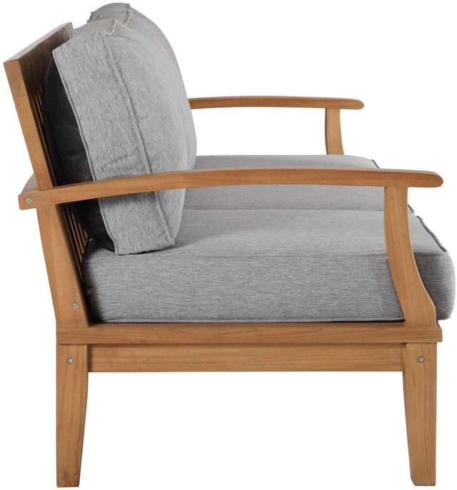Alt view image 8 of 13 - Marina Outdoor Patio Teak Sofa Natural Navy