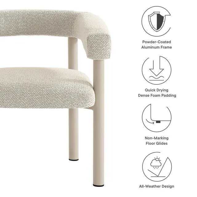 Alt view image 2 of 7 - Nautica Outdoor Patio Aluminum Dining Armchairs Set of 2