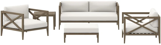 Main image of Northlake 5-Piece Outdoor Patio Teak Wood Furniture Set by Modway