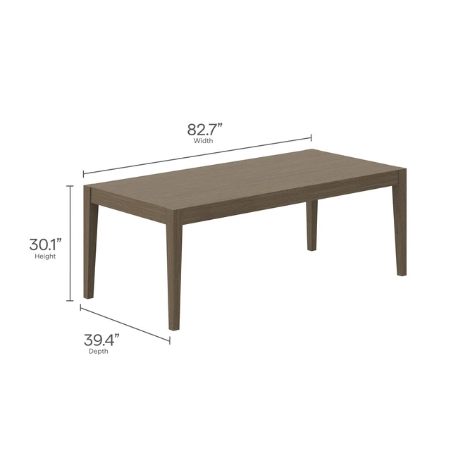 Alt view image 2 of 7 - Northlake 83" Rectangular Outdoor Patio Teak Dining Table