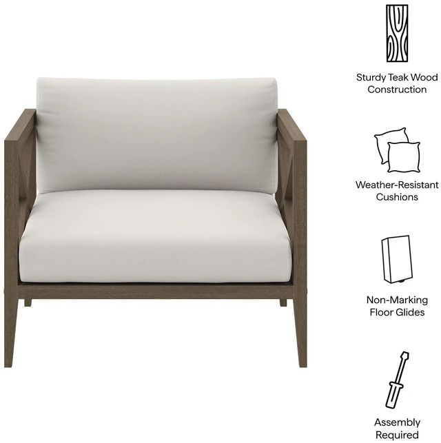 Alt view image 3 of 7 - Northlake Outdoor Patio Teak Armchair by Modway