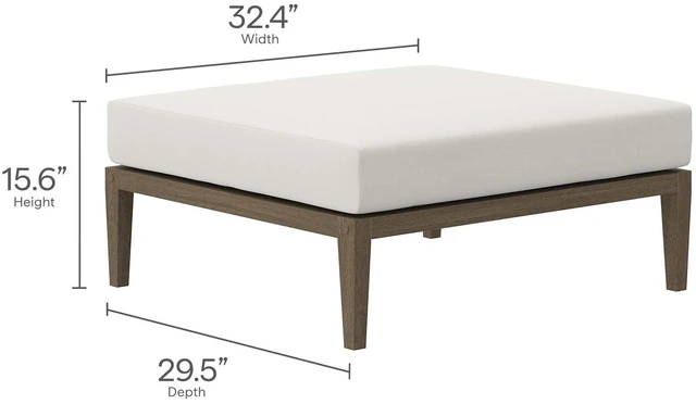 Alt view image 2 of 7 - Northlake Outdoor Patio Teak Ottoman by Modway