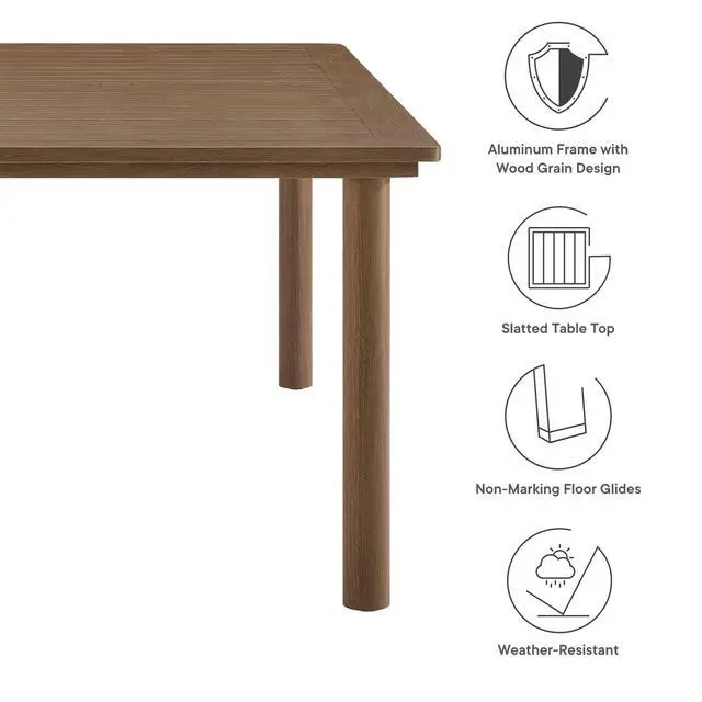 Alt view image 2 of 7 - Parkland 76" Outdoor Patio Aluminum Dining Table