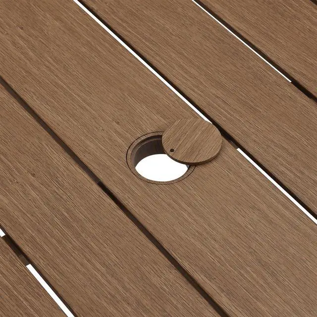 Alt view image 7 of 7 - Parkland 76" Outdoor Patio Aluminum Dining Table