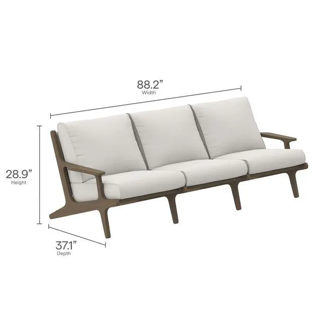 Alt view image 4 of 7 - Saratoga 4-Piece Outdoor Patio Teak Wood Furniture Set by Modway