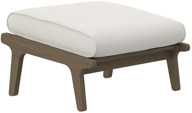 Main image of Saratoga Outdoor Patio Teak Ottoman by Modway
