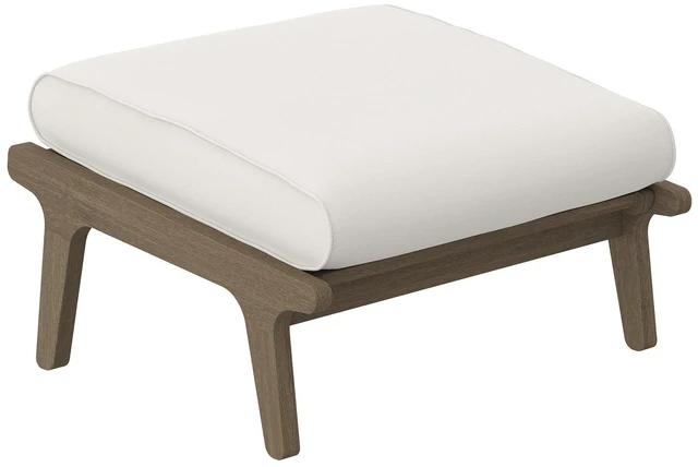 Alt view image 5 of 7 - Saratoga Outdoor Patio Teak Ottoman by Modway