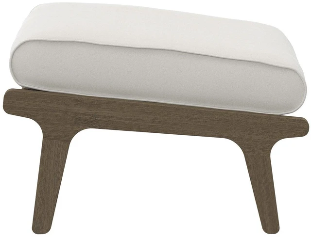 Alt view image 4 of 7 - Saratoga Outdoor Patio Teak Ottoman by Modway
